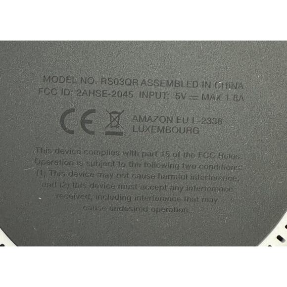 Amazon Echo Dot 2nd Gen Smart Speaker White RS03QR - W/Cord - Picture 3 of 3